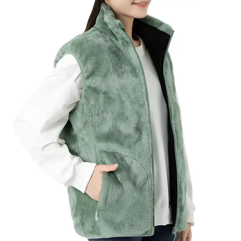 Gilet polaire chauffant - 7 zones usb - polyester doux - 3 niveaux