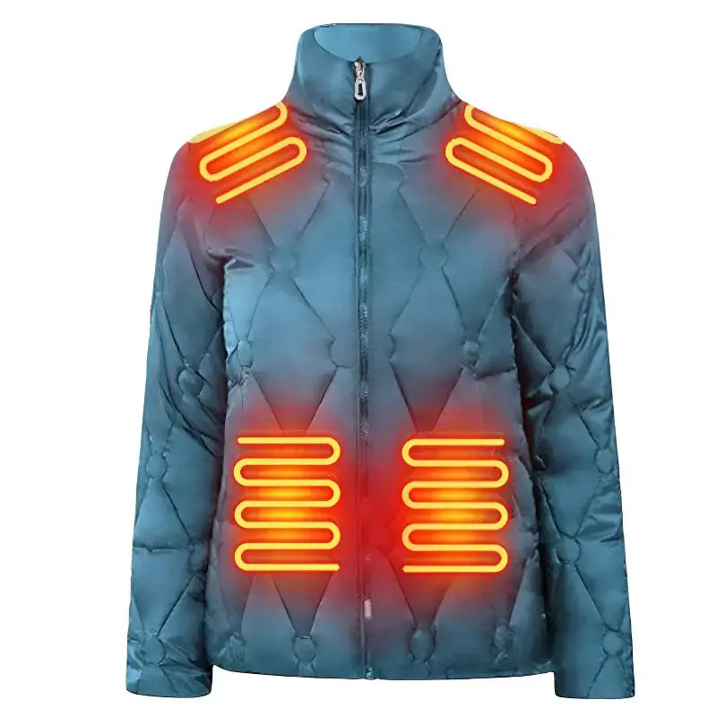 Veste chauffante femme épaisse multizones