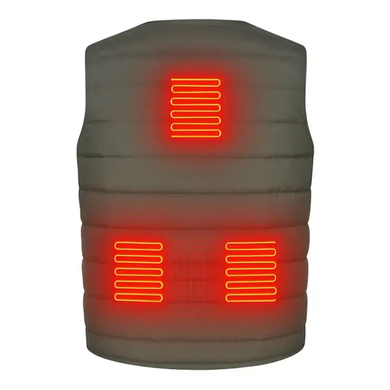 Gilet chauffant homme vert urbain