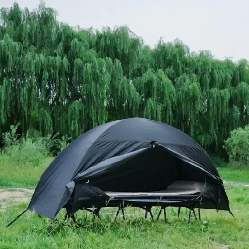 Tente légère de randonnée intérieur noir