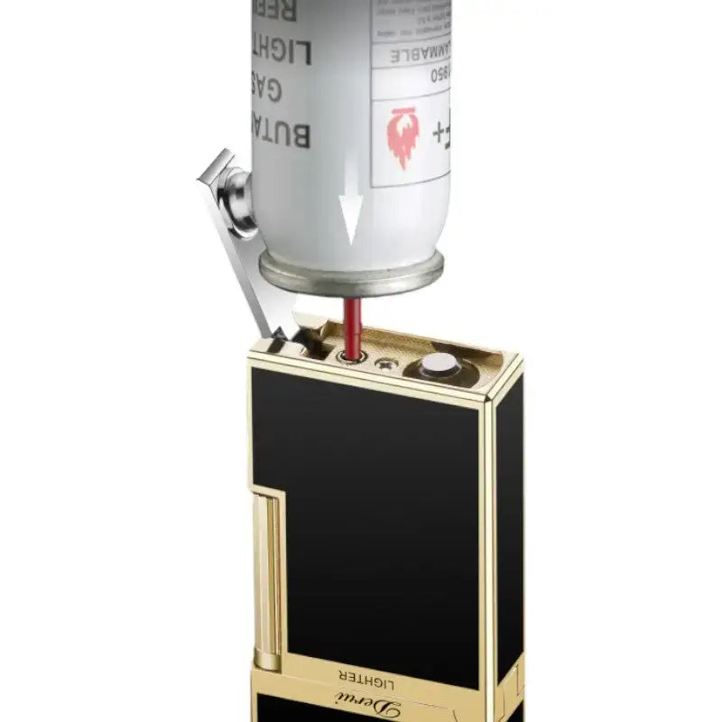 Briquet gaz élégant finition dorée