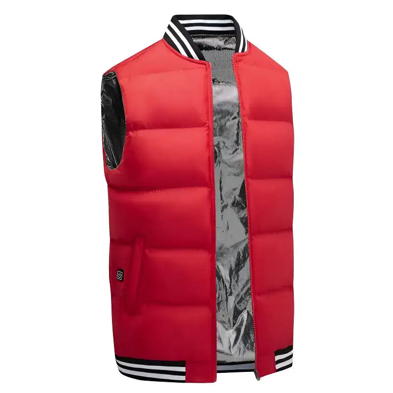 Gilet chauffant homme rouge sans batterie
