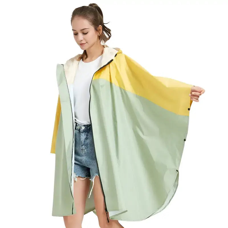 Poncho pluie bicolore imperméable