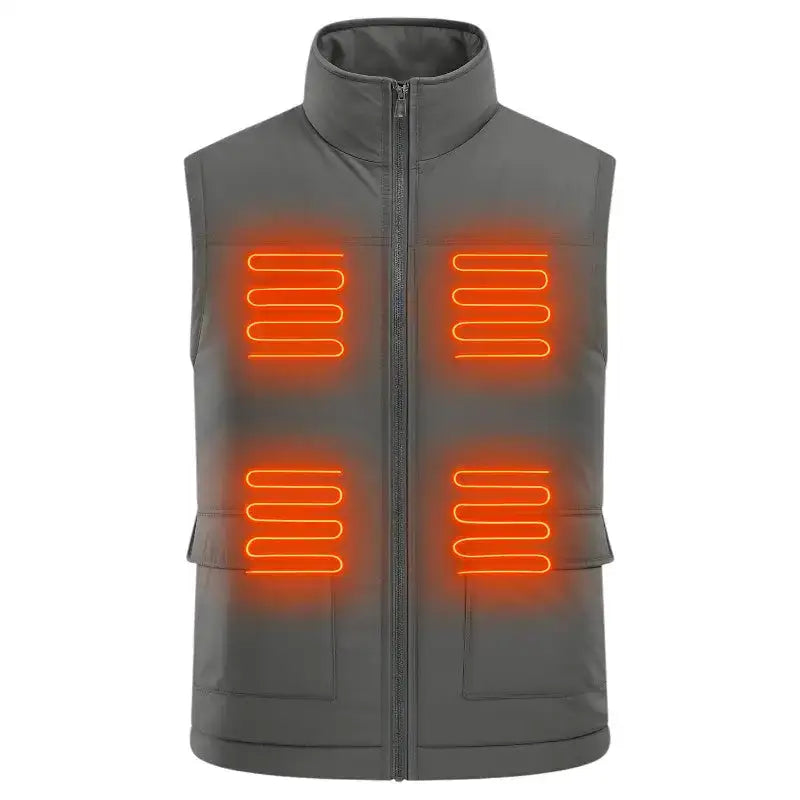 Gilet chauffant homme travail 6 zones