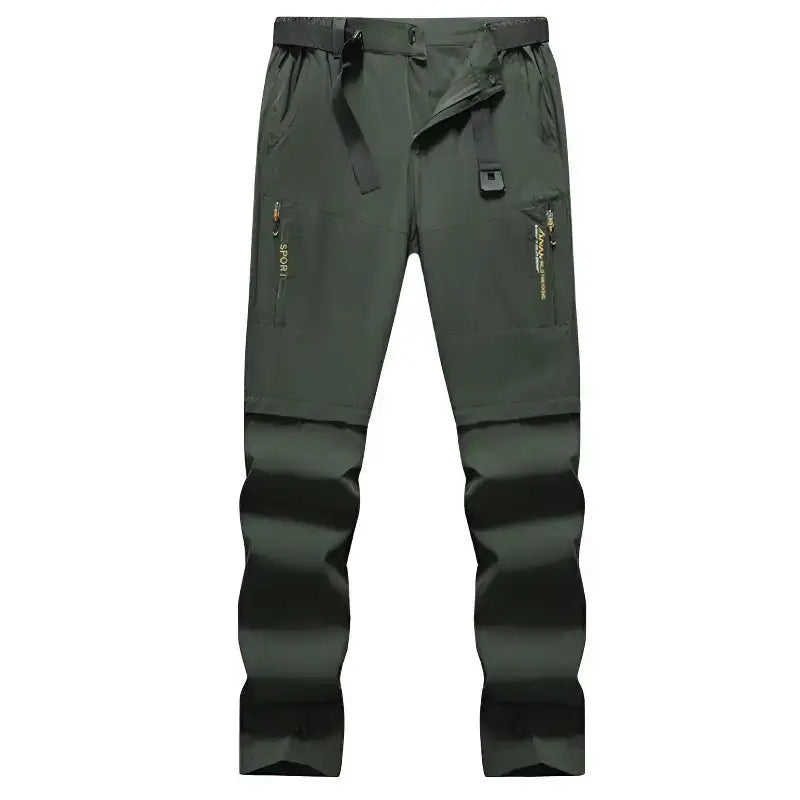 Pantalon trekking vert polyvalent