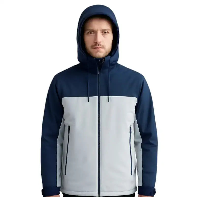 Veste randonnée homme capuche bicolore