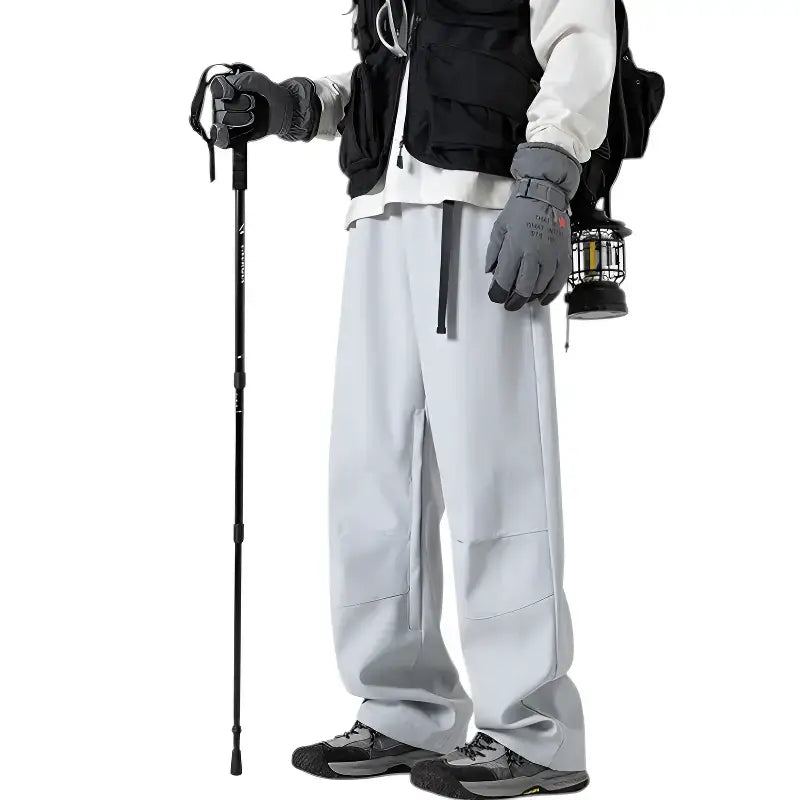 Pantalon trekking imperméable technique 10000-20000mm doublure maille coupe large