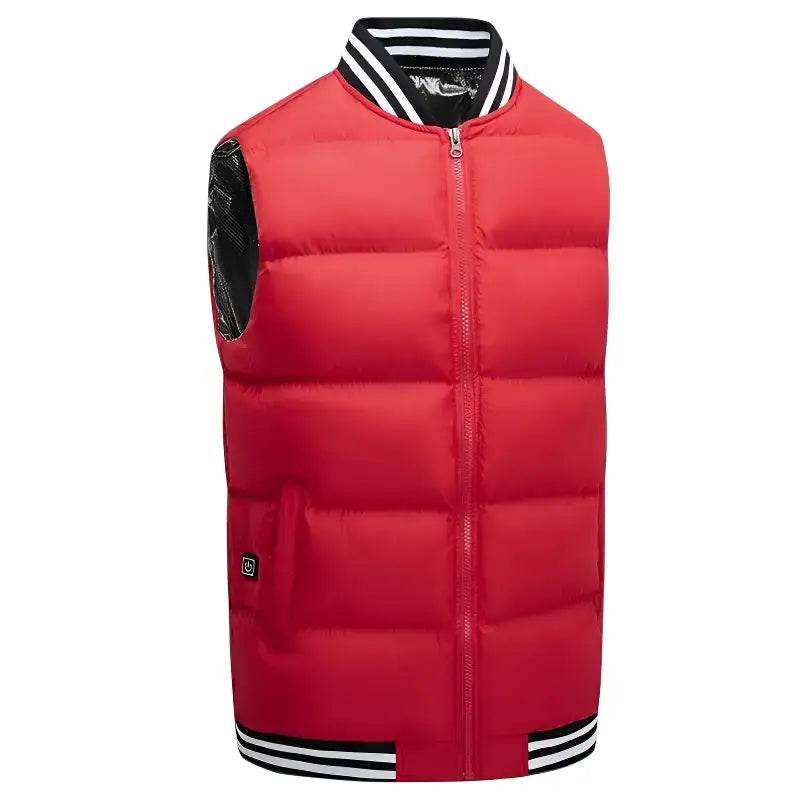 Gilet chauffant homme rouge sans batterie