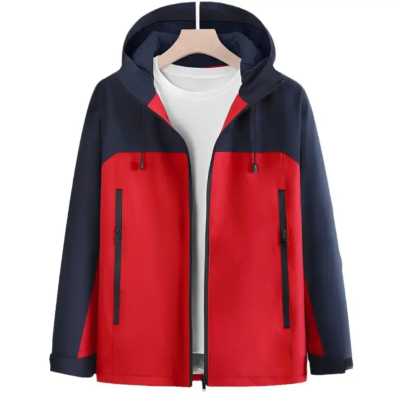 Veste randonnée homme capuche bicolore