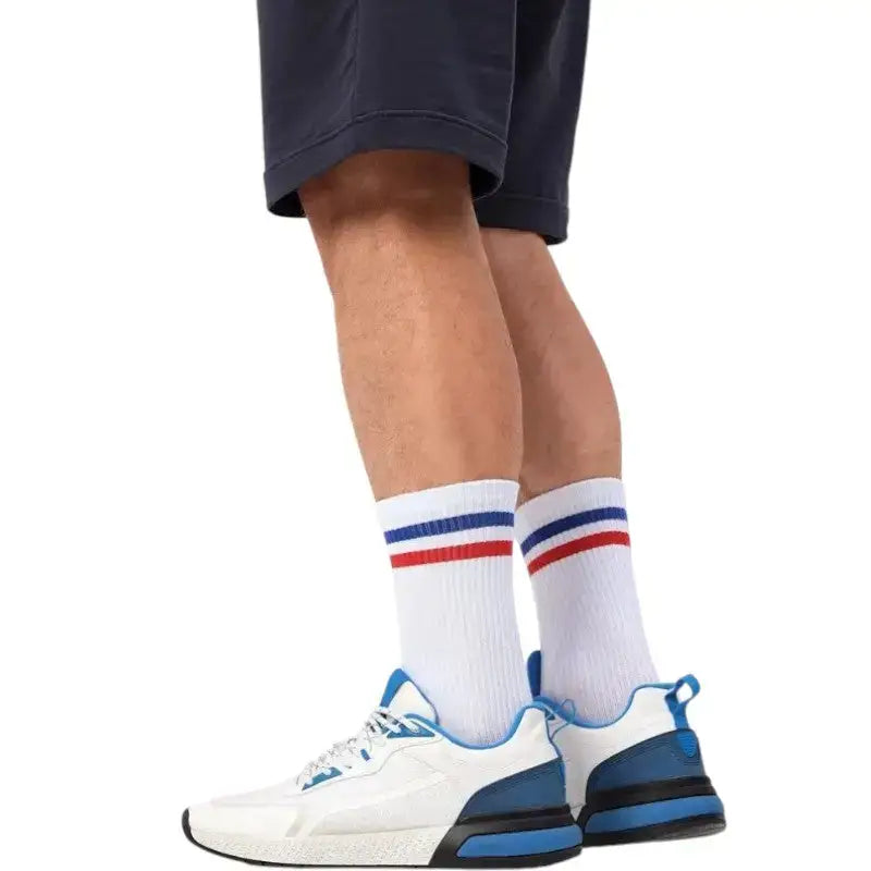 Chaussettes randonnée bleu blanc rouge