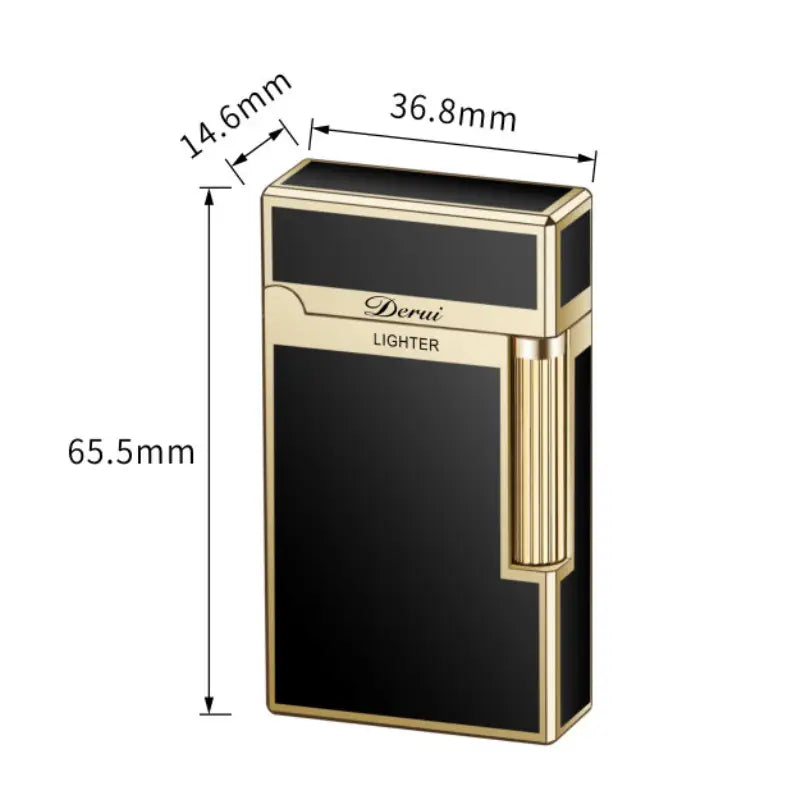 Briquet gaz élégant finition dorée
