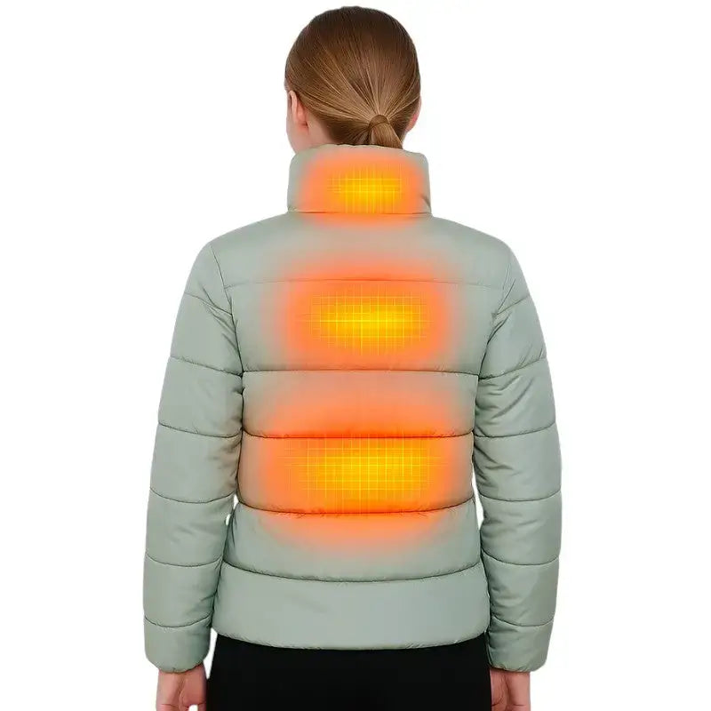 Veste chauffante femme polyester réglable