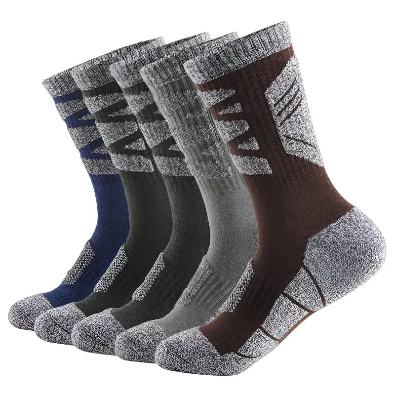 Pack 5 chaussettes randonnée coton mixte