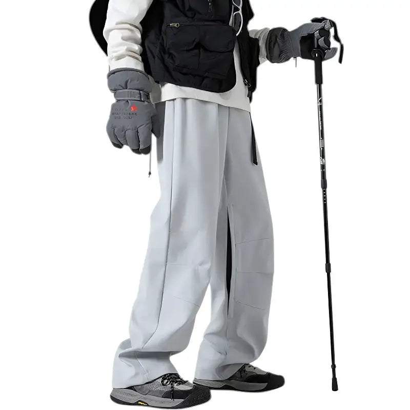Pantalon trekking imperméable technique 10000-20000mm doublure maille coupe large