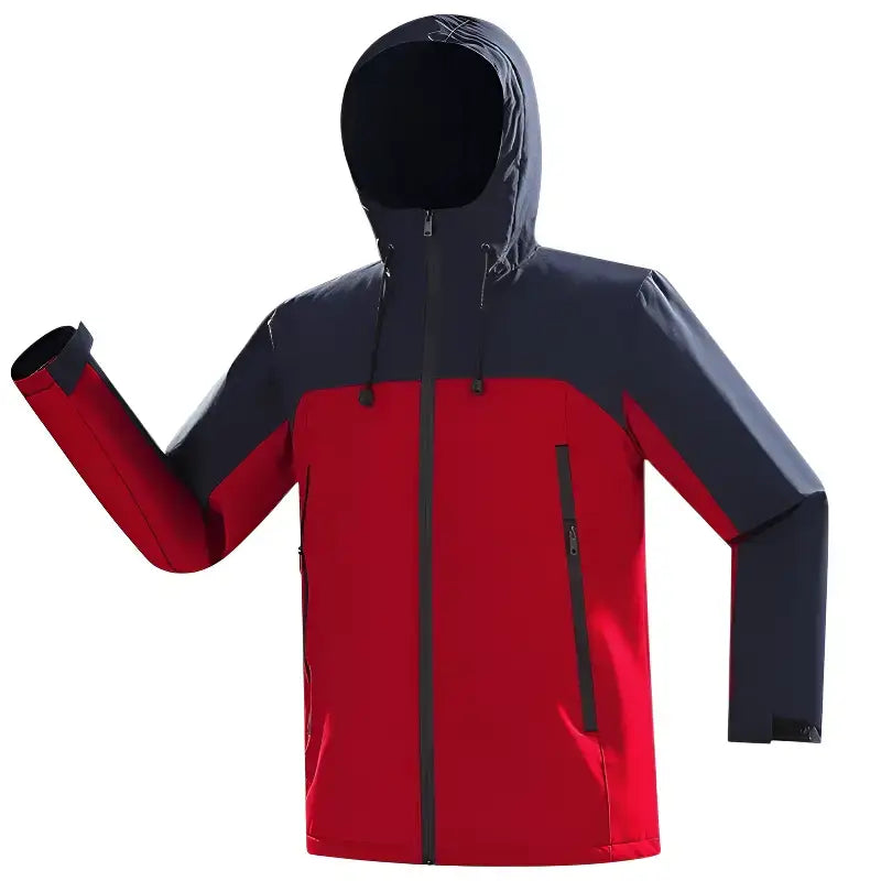 Veste randonnée homme capuche bicolore