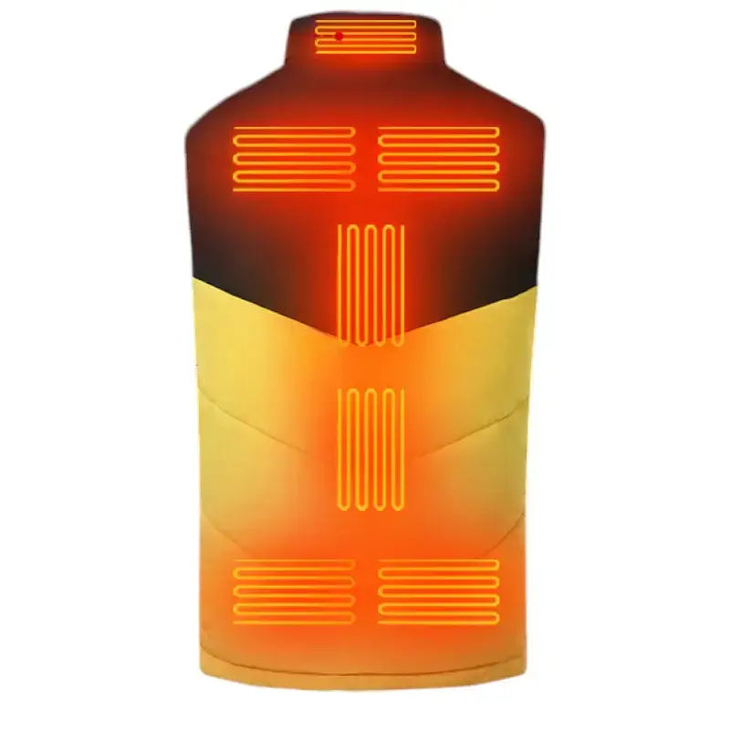 Gilet chauffant jaune ajusté