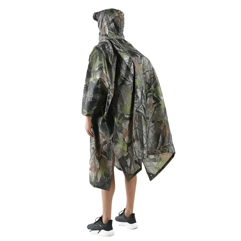 Poncho camouflage kaki vert basique