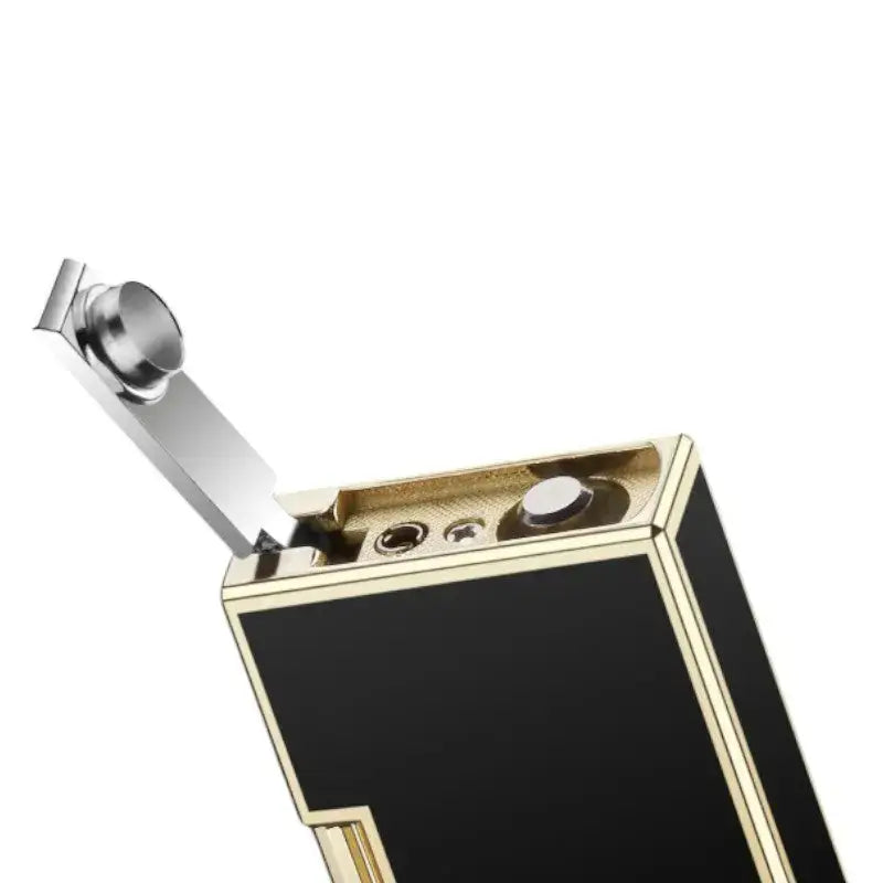 Briquet gaz élégant finition dorée