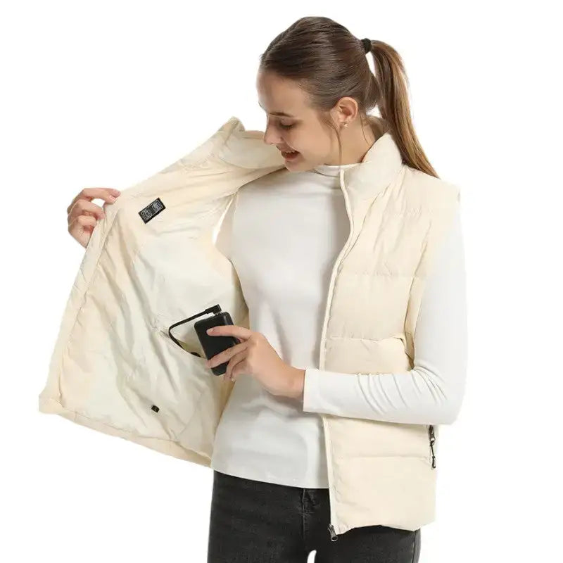 Gilet chauffant femme multizones