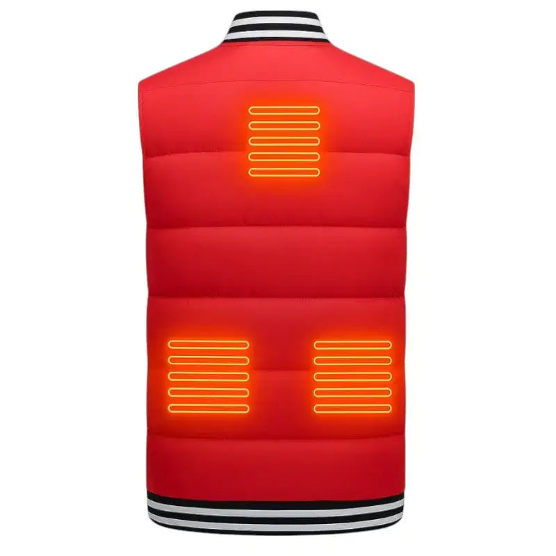 Gilet chauffant homme rouge sans batterie