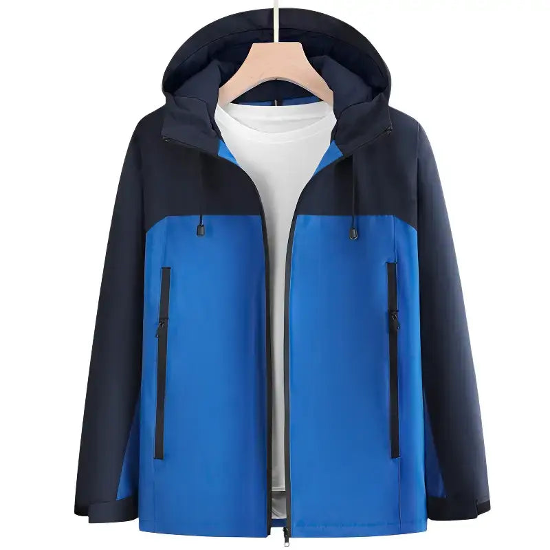 Veste randonnée homme capuche bicolore
