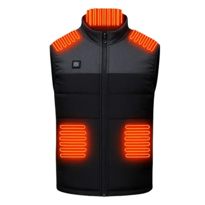 Gilet chauffant homme sans manche polyester