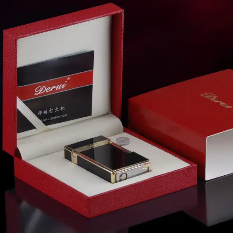 Briquet gaz élégant finition dorée