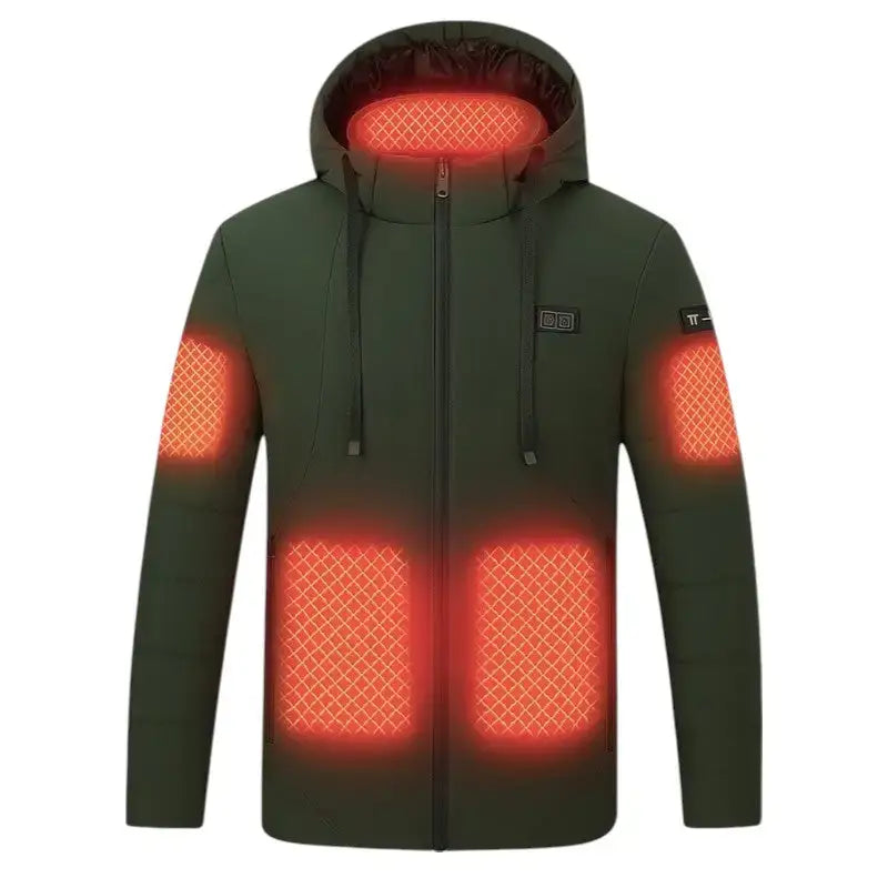 Doudoune chauffante capuche hiver