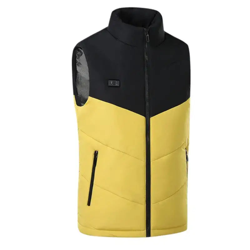 Gilet chauffant jaune ajusté