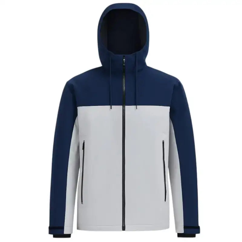 Veste randonnée homme capuche bicolore