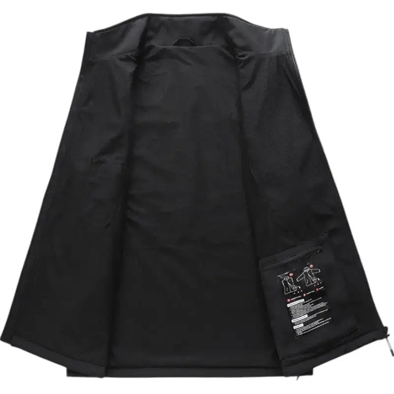 Gilet chauffant travail softshell - 8 zones usb - coupe-vent - 3 niveaux