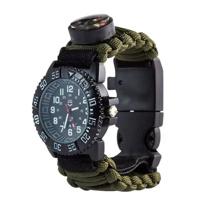 Montre militaire bracelet paracorde boussole