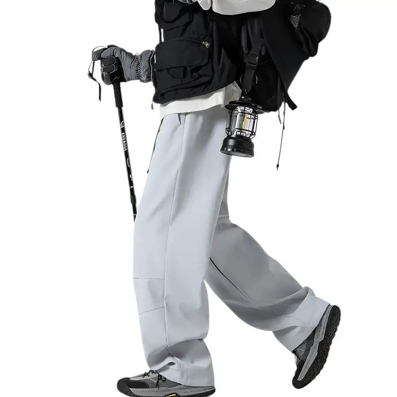 Pantalon trekking imperméable technique 10000-20000mm doublure maille coupe large