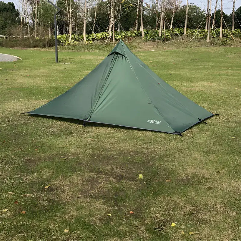 Tente camping pyramide montage bâton