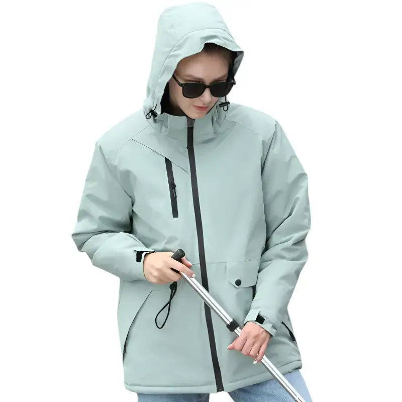 Veste randonnée verte unisexe sport