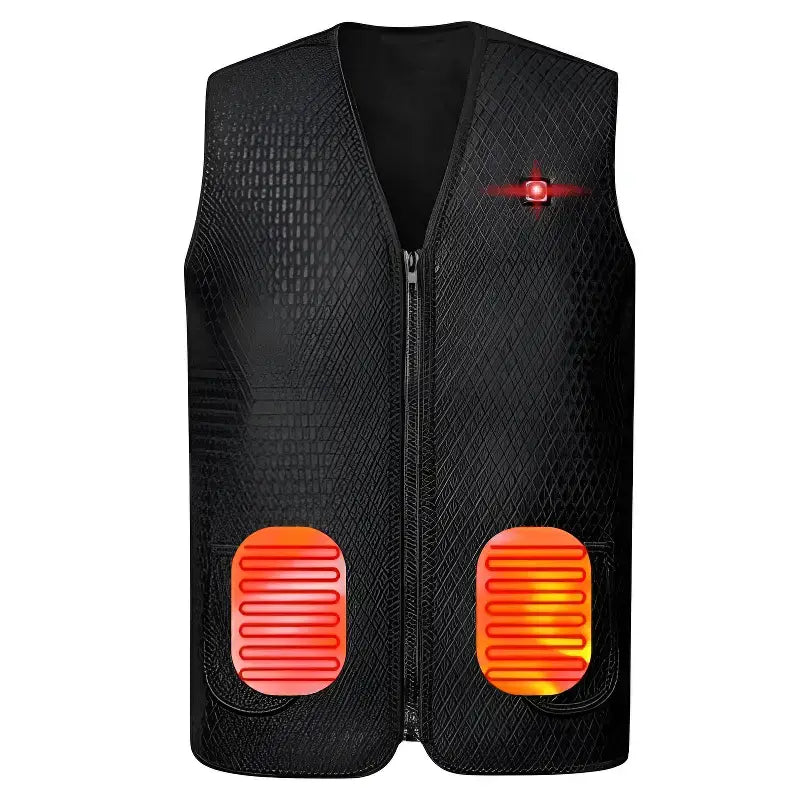 Gilet chauffant homme fibre carbone néoprène