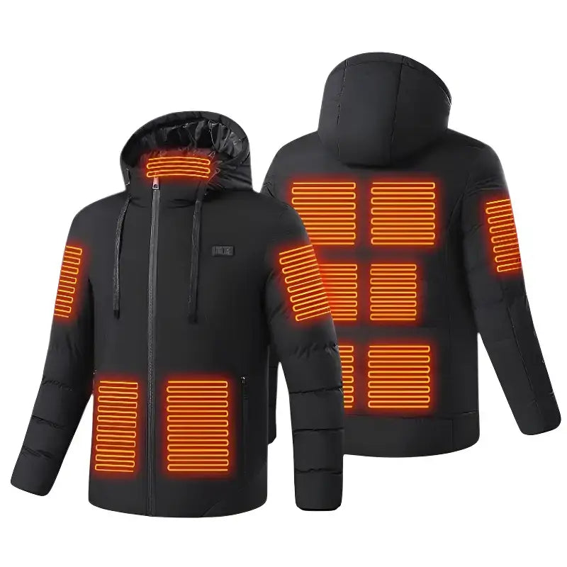 Doudoune chauffante capuche hiver