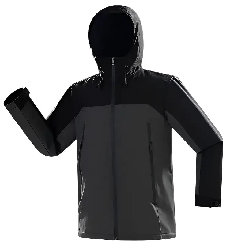 Veste randonnée homme capuche bicolore
