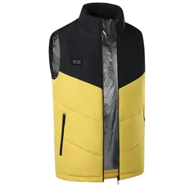 Gilet chauffant jaune ajusté
