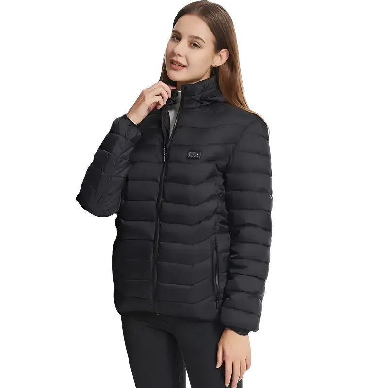 Doudoune chauffante femme noire polyvalente