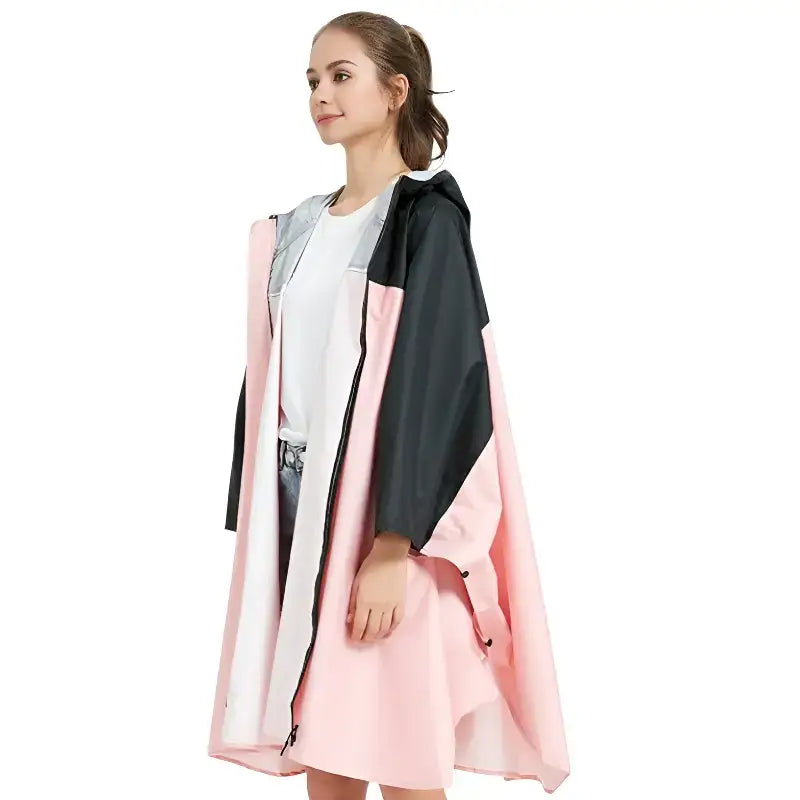 Poncho pluie bicolore imperméable
