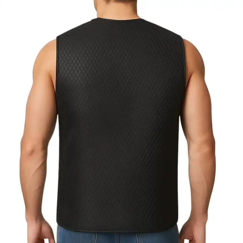 Gilet chauffant homme fibre carbone néoprène