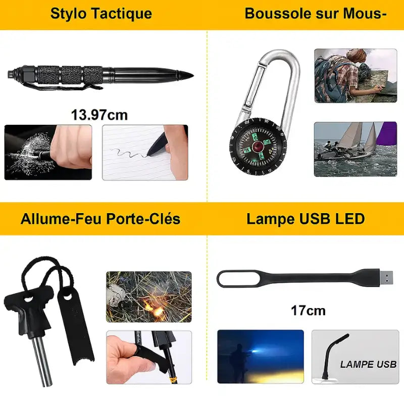 Materiels de survie randonnée sport