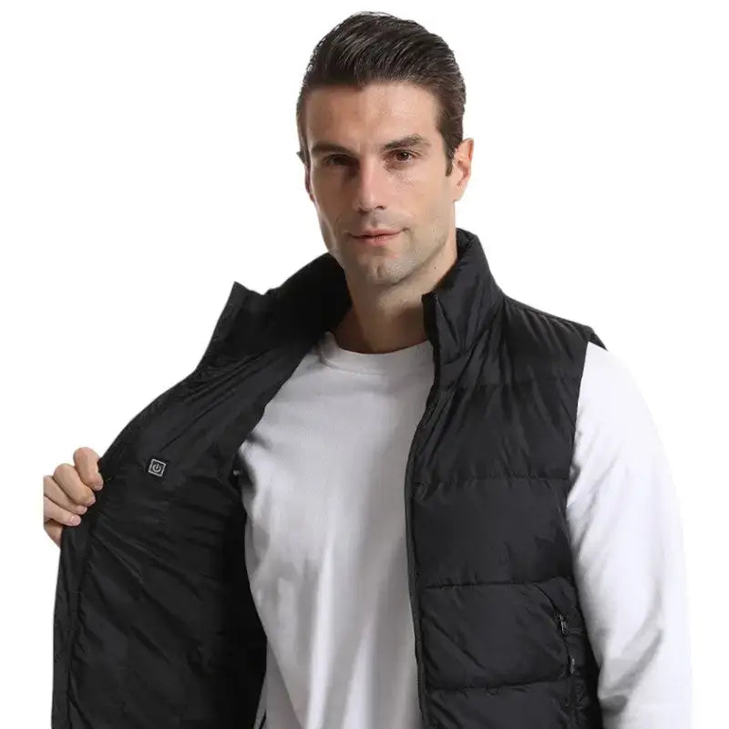 Gilet chauffant duvet homme 5 zones