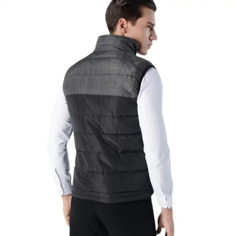Gilet chauffant homme sans manche polyester