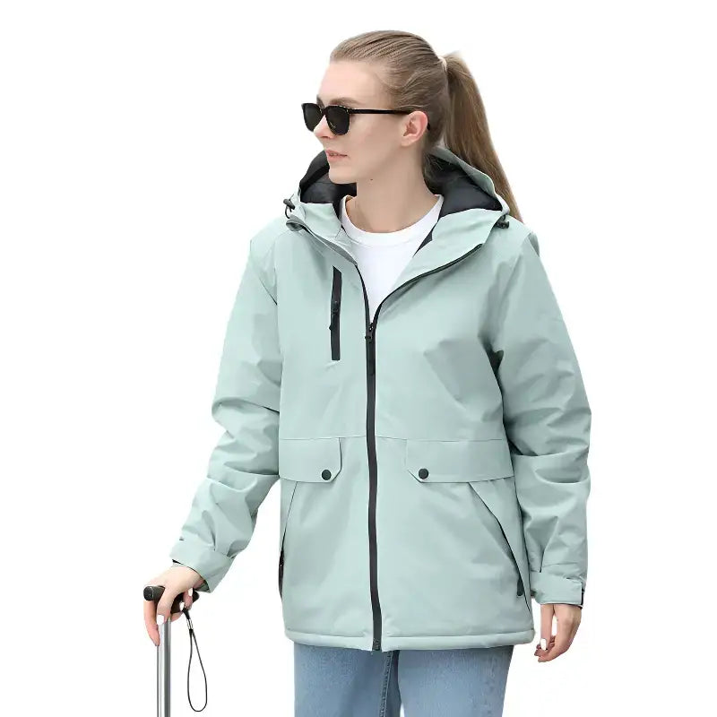 Veste randonnée verte unisexe sport
