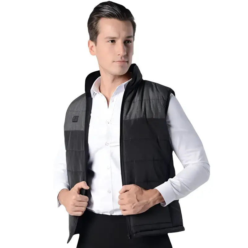Gilet chauffant homme sans manche polyester