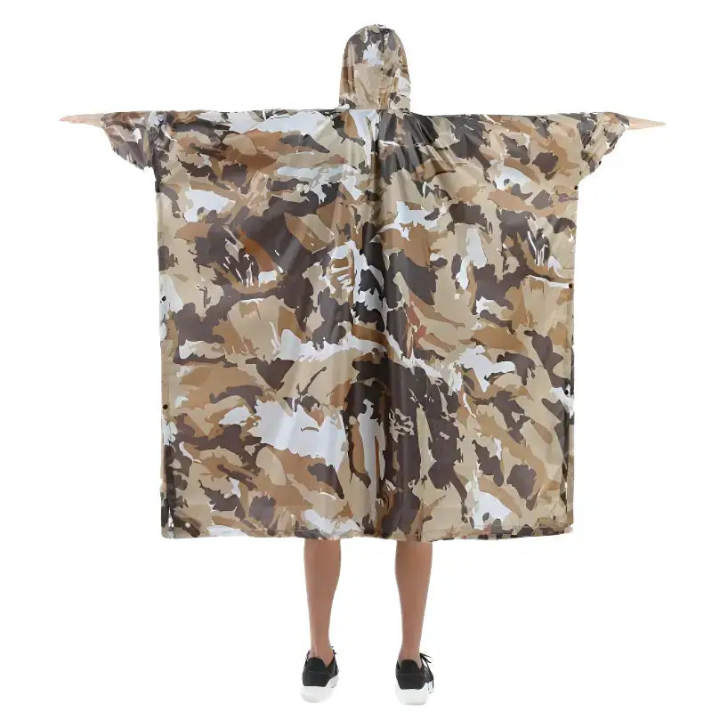 Poncho camouflage kaki vert basique