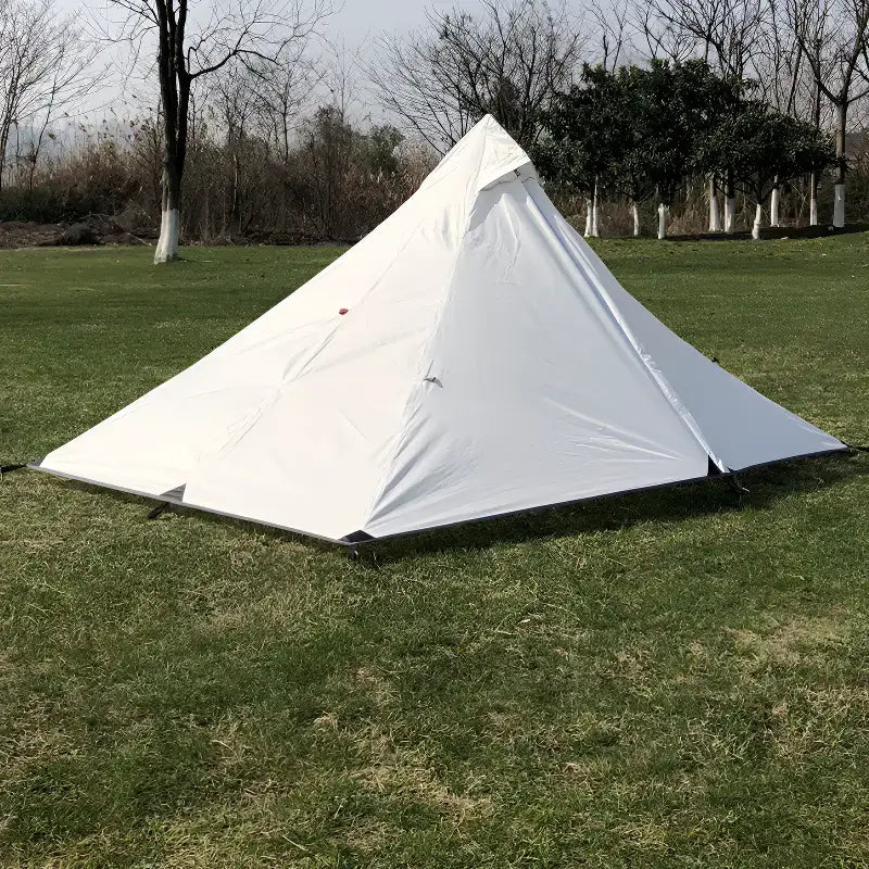 Tente camping pyramide montage bâton