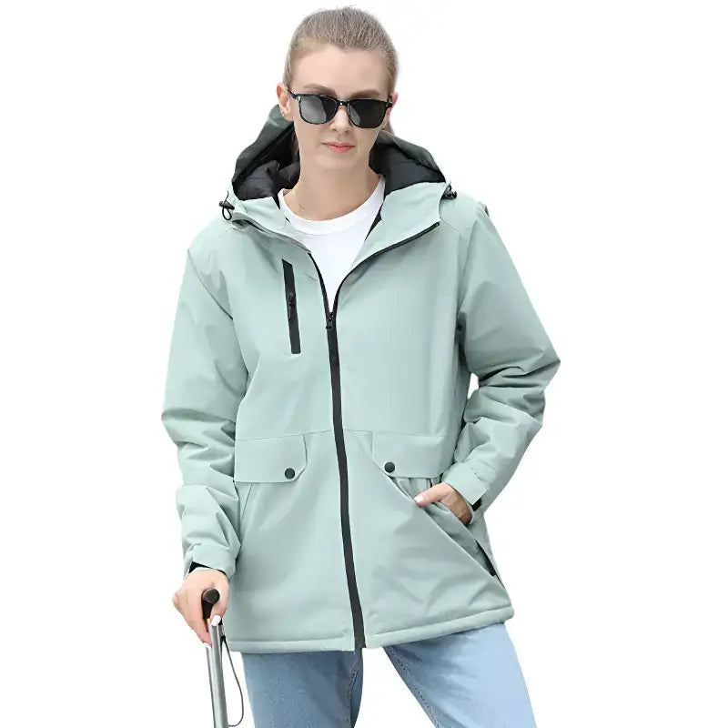 Veste randonnée verte unisexe sport